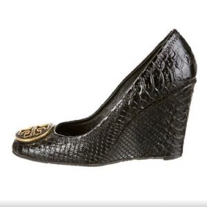 TORY BURCH snakeskin wedge
